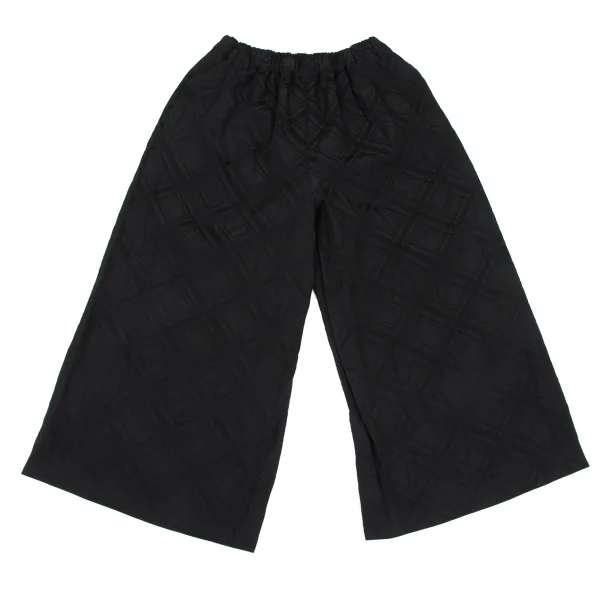 COMME des GARCONS Check Jacquard Cropped Pants Black XS K-172724_001