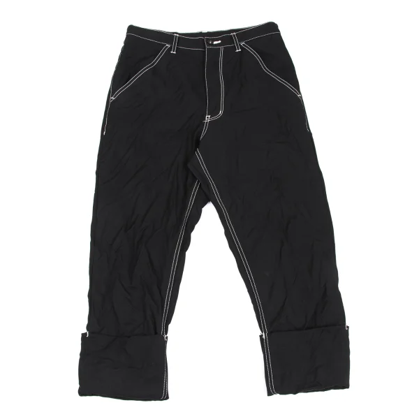 BLACK COMME des GARCONS Stitch Roll-Up Pants Black S K-172725_001