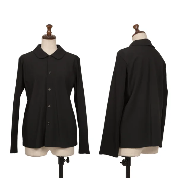 tricot COMME des GARCONS Rib Sleeve Switching Round Collar Shirt Black M K-172734_001