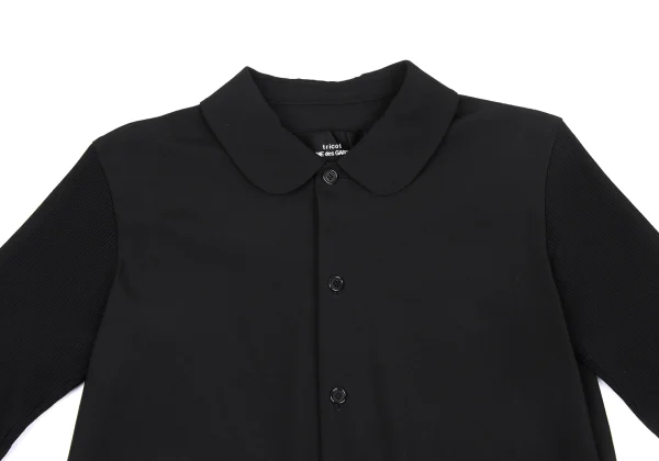 tricot COMME des GARCONS Rib Sleeve Switching Round Collar Shirt K-172734_003