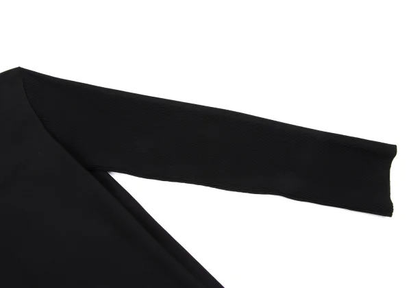 tricot COMME des GARCONS Rib Sleeve Switching Round Collar Shirt K-172734_006