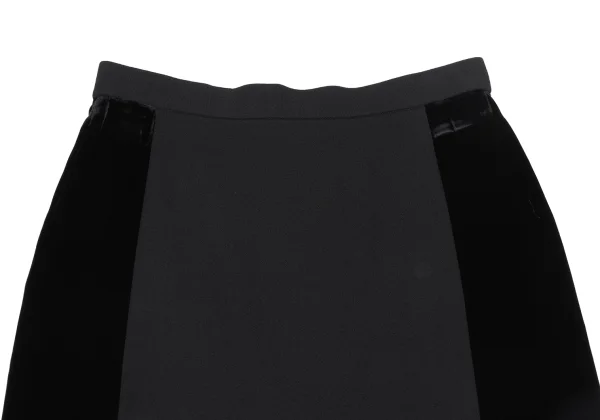 tricot COMME des GARCONS Side Velour Switching Long Skirt K-172735_003