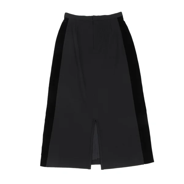 tricot COMME des GARCONS Side Velour Switching Long Skirt K-172735_006