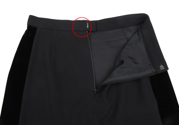 tricot COMME des GARCONS Side Velour Switching Long Skirt K-172735_008