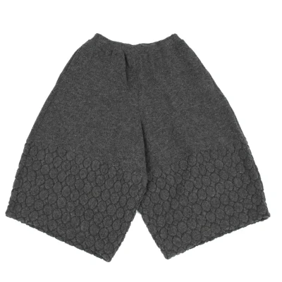 gomme Pile Hem Dot Switching Cropped Pants