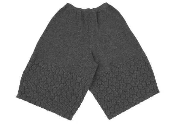 gomme Pile Hem Dot Switching Cropped Pants K-172737_008