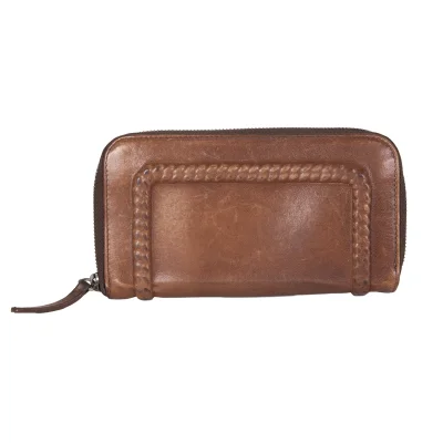 Jean Paul GAULTIER Leather Rope Embossed Long Wallet