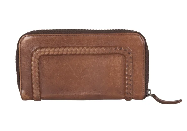 Jean Paul GAULTIER Leather Rope Embossed Long Wallet K-172740_003