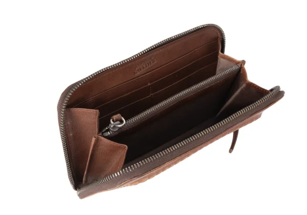 Jean Paul GAULTIER Leather Rope Embossed Long Wallet K-172740_010