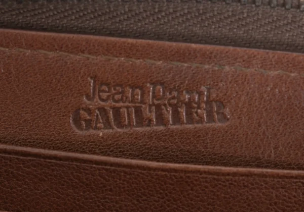 Jean Paul GAULTIER Leather Rope Embossed Long Wallet K-172740_013