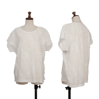 ASHA BY MDS Embroidery Short Sleeve Blouse