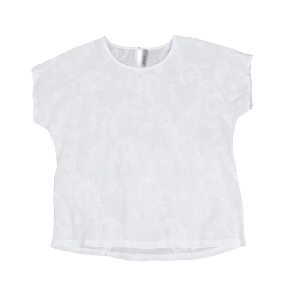 ASHA BY MDS Embroidery Short Sleeve Blouse K-172741_002