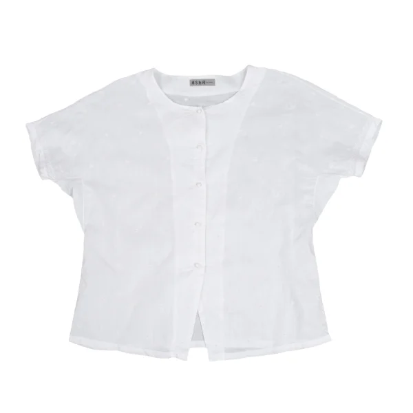 ASHA BY MDS Cotton Embroidery Short Sleeve Blouse K-172744_002
