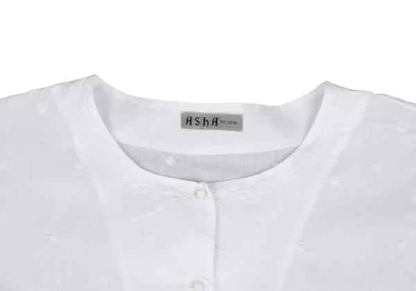 ASHA BY MDS Cotton Embroidery Short Sleeve Blouse K-172744_003