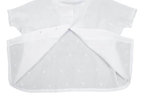 ASHA BY MDS Cotton Embroidery Short Sleeve Blouse K-172744_008