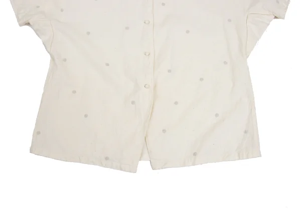 ASHA BY MDS Cotton Dot Jacquard Short Sleeve Blouse K-172749_007