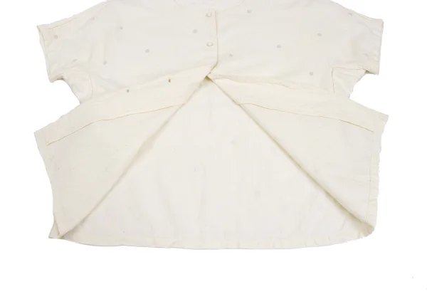 ASHA BY MDS Cotton Dot Jacquard Short Sleeve Blouse K-172749_008