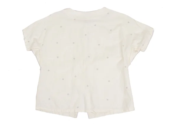 ASHA BY MDS Cotton Dot Jacquard Short Sleeve Blouse K-172749_009