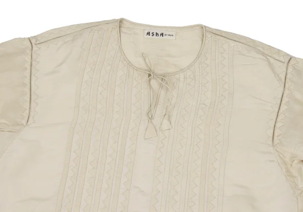 ASHA BY MDS Patch Design Silk Skipper Blouse K-172751_003