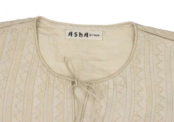 ASHA BY MDS Patch Design Silk Skipper Blouse K-172751_004