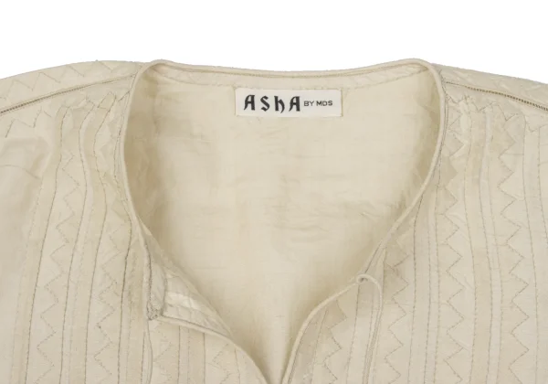 ASHA BY MDS Patch Design Silk Skipper Blouse K-172751_006