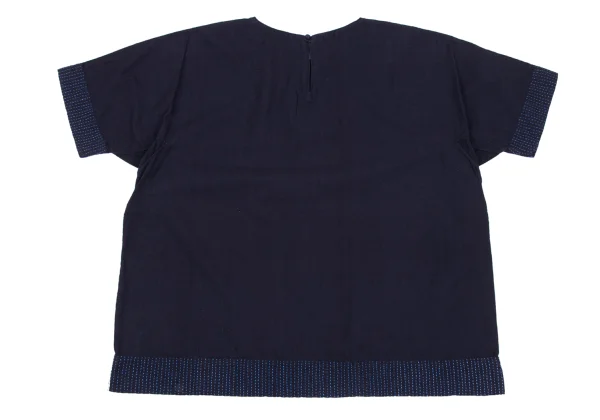 ASHA BY MDS Dyed Stitch Design Cotton Short Sleeve Blouse K-172757_010
