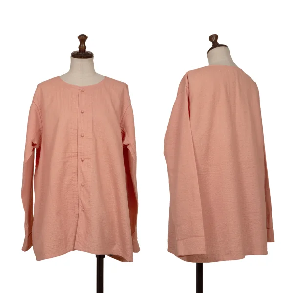 ASHA BY MDS Cotton Striped Weave Blouse Pink M K-172758_001