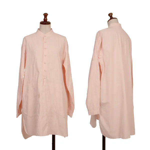ASHA BY MDS Cotton Stitch Pullover Long Shirt Pink M K-172761_001