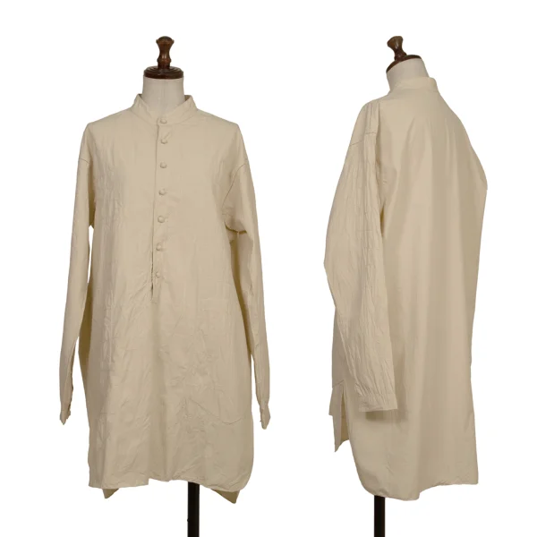 ASHA BY MDS Cotton Stitch Pullover Long Shirt Beige M K-172762_001