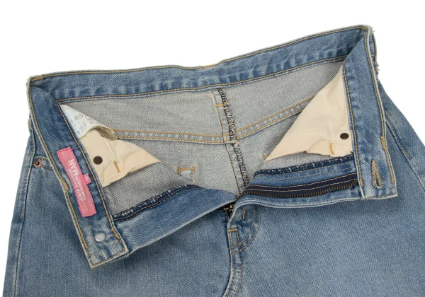 JUNYA WATANABE MAN PINK COMME des GARCONS Distressed Denim Skirt K-172764_006