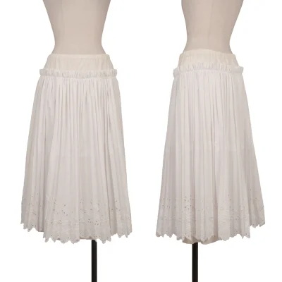 COMME des GARCONS Embroidery Hem Layered Design Pleats Skirt