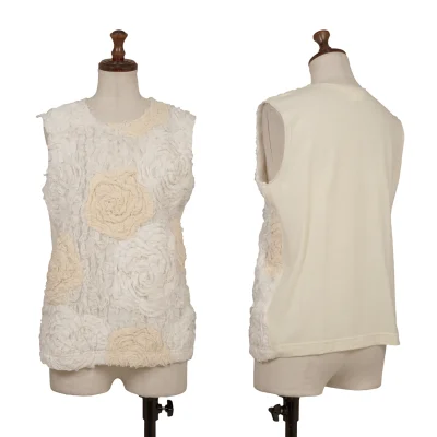 COMME des GARCONS Floral Corsage Sleeveless Top