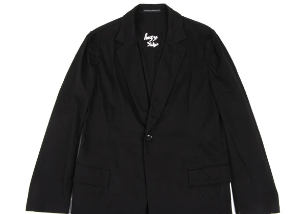 Yohji Yamamoto NOIR Washer Finish Puckered Seam Jacket K-172773_003