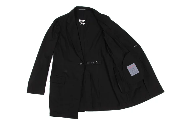 Yohji Yamamoto NOIR Washer Finish Puckered Seam Jacket K-172773_011