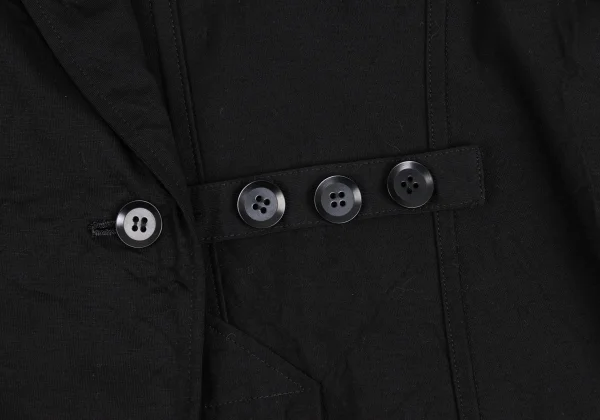 Yohji Yamamoto NOIR Washer Finish Puckered Seam Jacket K-172773_012