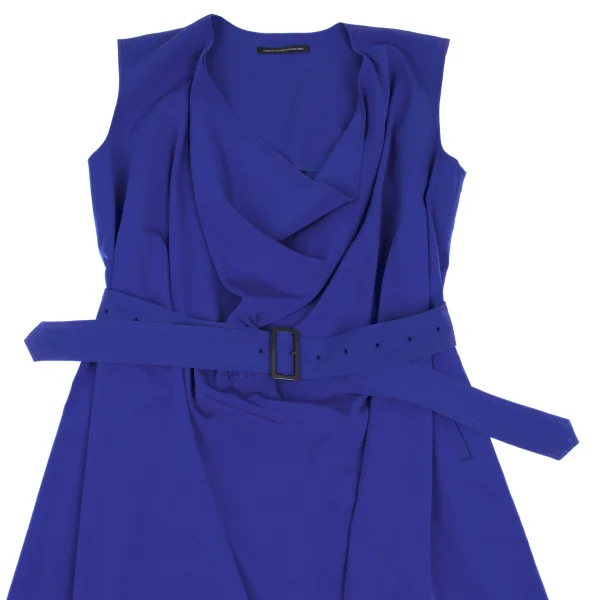 Y's Crepe de Chine Draped Neck Sleeveless Dress K-172774_003