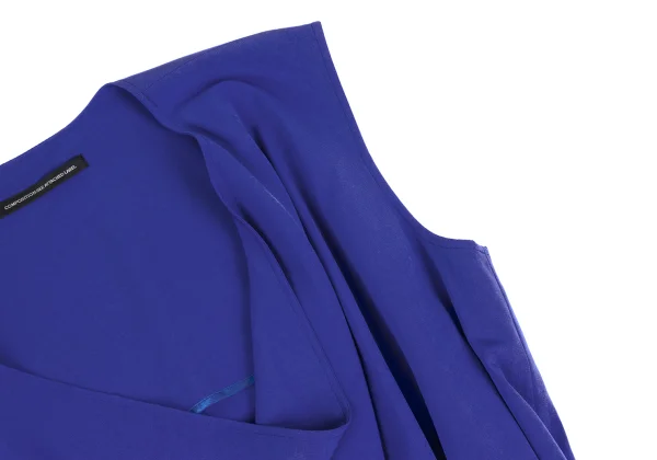 Y's Crepe de Chine Draped Neck Sleeveless Dress K-172774_005
