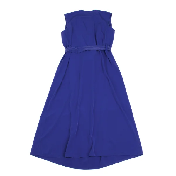 Y's Crepe de Chine Draped Neck Sleeveless Dress K-172774_011