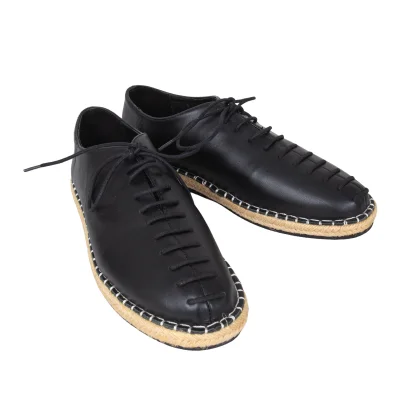 Yohji Yamamoto NOIR Rope Sole Lace Up Leather Shoes