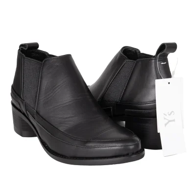 Y's Side Gore Leather Short Boots