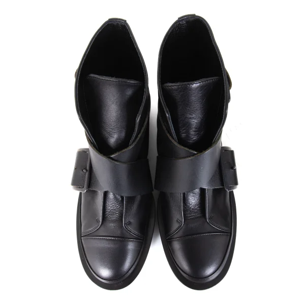 Y's Cross Strap Leather Boots K-172782_002
