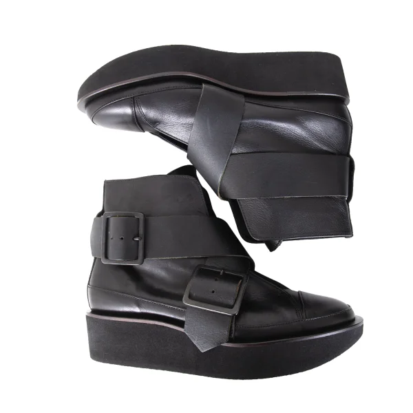 Y's Cross Strap Leather Boots K-172782_003