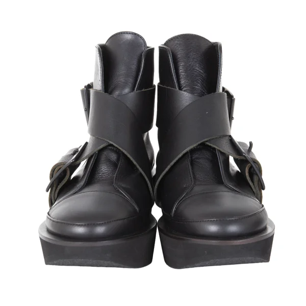 Y's Cross Strap Leather Boots K-172782_004