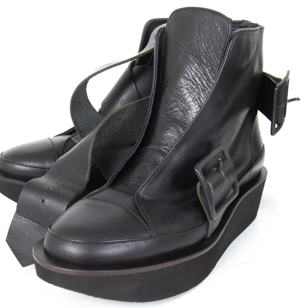 Y's Cross Strap Leather Boots K-172782_009