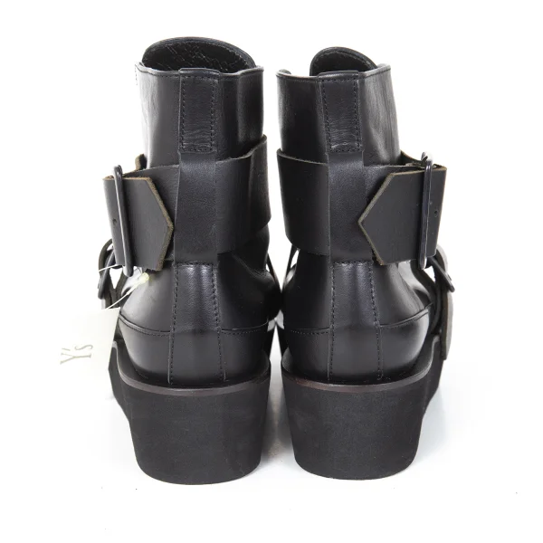 Y's Cross Strap Leather Boots K-172782_011
