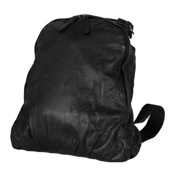 Yohji Yamamoto FEMME Tucked Cowhide Backpack Black  K-172784_001