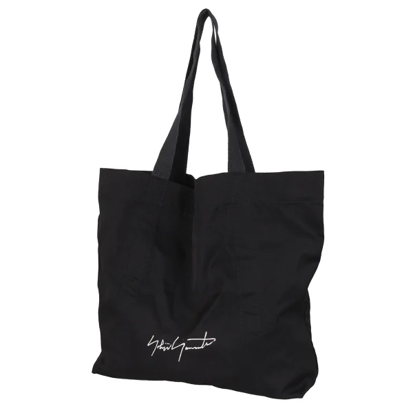 Yohji Yamamoto FEMME Wool Gabardine Tote Logo Bag Black 2 K-172785_001