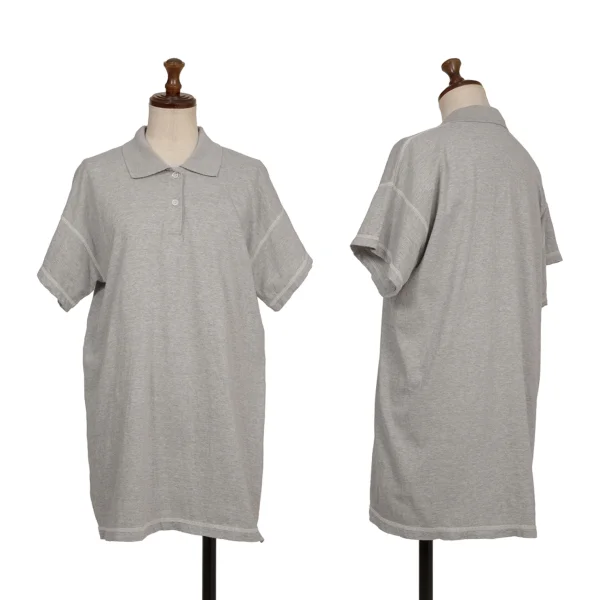 COMME des GARCONS Cotton Polo T-Shirt Grey S-M K-172797_001