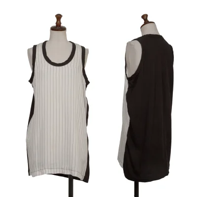 tricot COMME des GARCONS Front Stripe Switching Tank Top