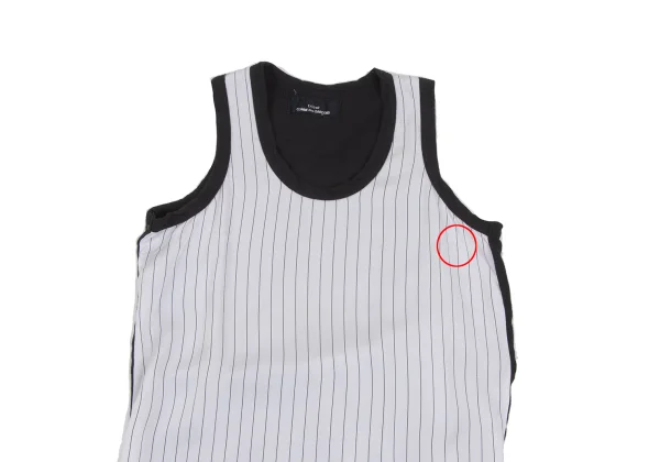 tricot COMME des GARCONS Front Stripe Switching Tank Top K-172803_003
